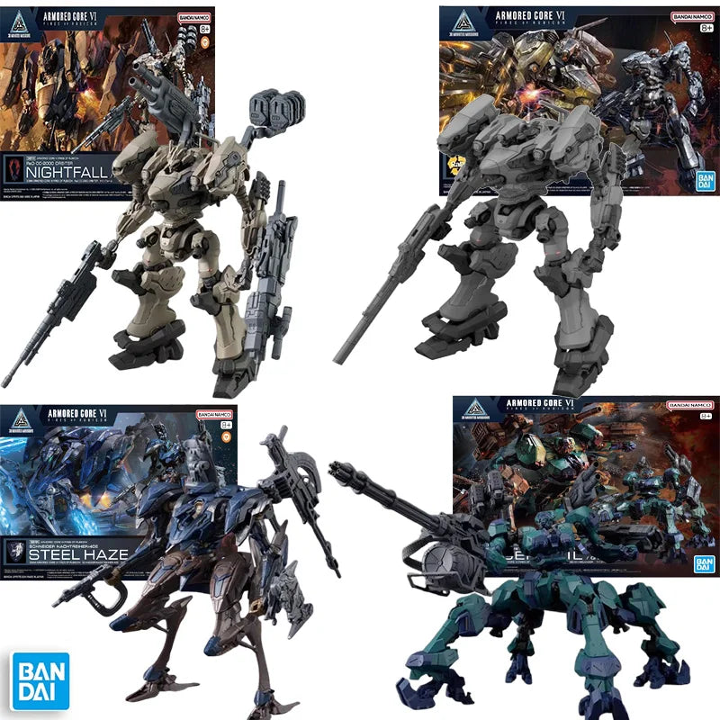 Bandai Genuine 30MM ARMORED CORE VI NIGHTFALL STEEL HAZE BD-011 MELANDER Liger Tail CC-2000 ORBITER Anime Figure Assembly Model