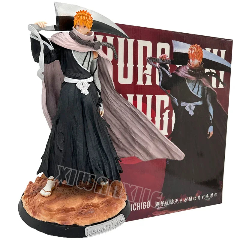 34cm BLEACH FlyLeaf Ichigo Kurosaki Anime Figure Toshiro Hitsugaya Action Figure BLEACH Figurine Collection Model Doll Toys Gift