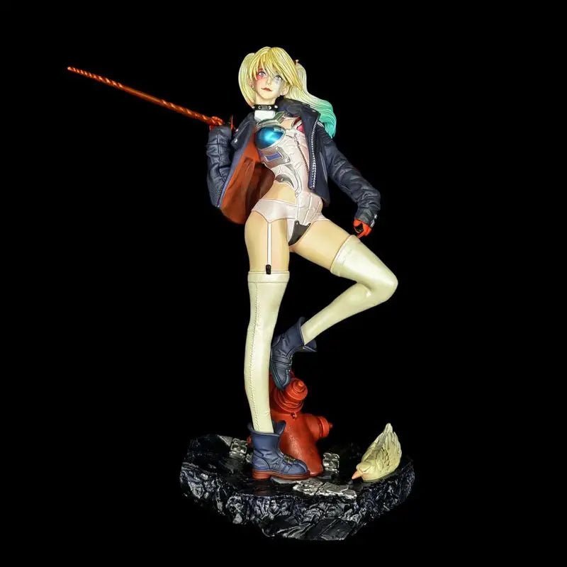 New Fanart 1/6 Harly Quinn Cos Asuka Anime Figure Slap Clown Girl Asuka Gk Statue Handmade Model Toy Gift