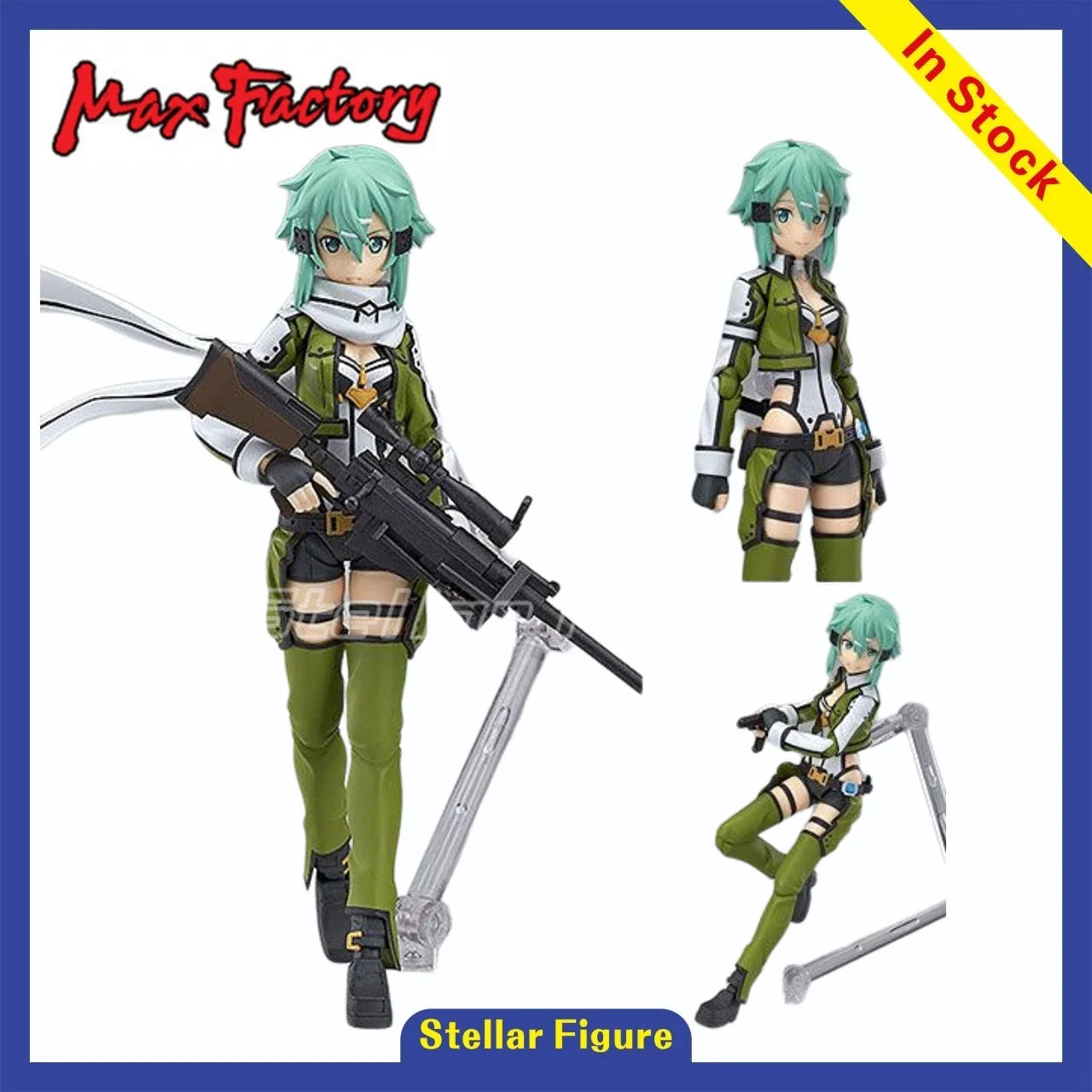 【SF】In Stock Original Max Factory Figma241 Sword Art OnlineⅡ Sinon Figures Model Anime Collection