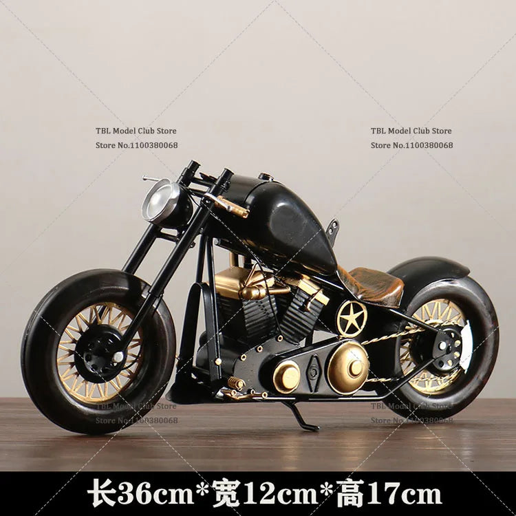 In Stock bobber 1/6 Scale Soldier Retro Metal  Motorcycle Home Model Decor Fit 12inch Action Figure Doll