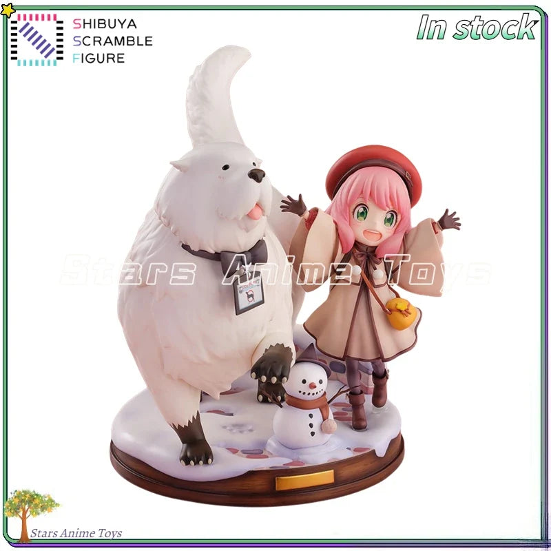 Original SSF SPY×FAMILY CODE: White ANYA FORGER and BOND FORGER 1/7 Ornaments Anime Figures Toy