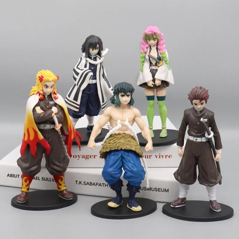 Anime Demon Slayer Kimetsu No Yaiba Sanemi Mitsuri Obanai Muichirou Kyoujurou Tengen PVC Action Figures Model Dolls Toys Gifts