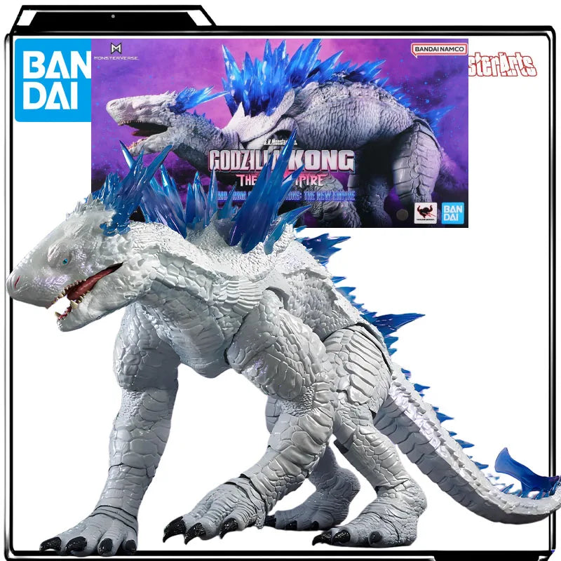 BANDAI Original S.H.MonsterArts Scar King&Snow Demon Anime Action Figures Toy for Boys Christma Gift Collectible Model Ornaments