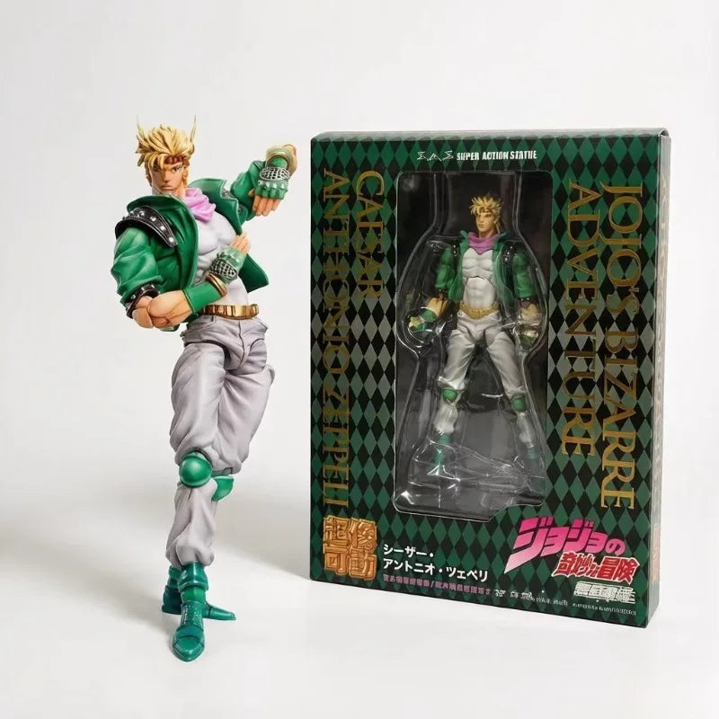 Auf Lager Medicos Super Action Statue JoJo's Bizarre Adventure Battle Tendency Caesar Zeppeli Grüne Limited Edition Actionfigur