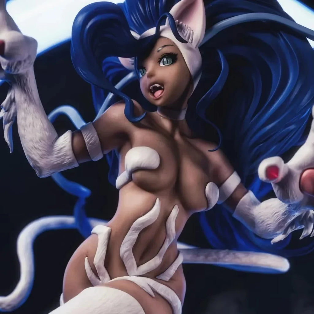 Darkstalkers' Revenge Felicia Doll Collectible - Hand-Made Beautiful Girl Action Figure Toy from Cartoon Animation Night Warrior