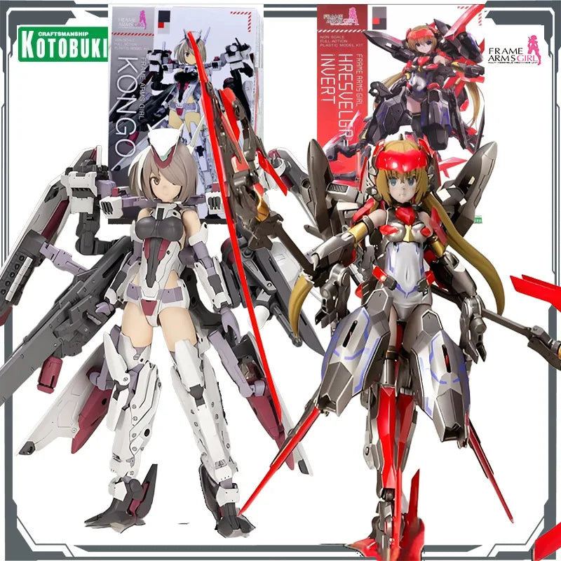 Kotobukiya Original FRAME ARMS GIRL KONGO&HRESVELGR INVERT  Anime Action Figure Assembly Model Toys  Model Gifts for Boys