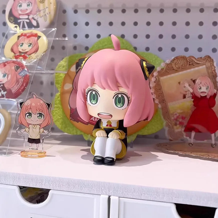 Anya Forger Spy Family Anime PVC Figur – Süßes Sammlerstück Modell Schreibtischdekoration Spielzeug Geschenk für Anime-Fans