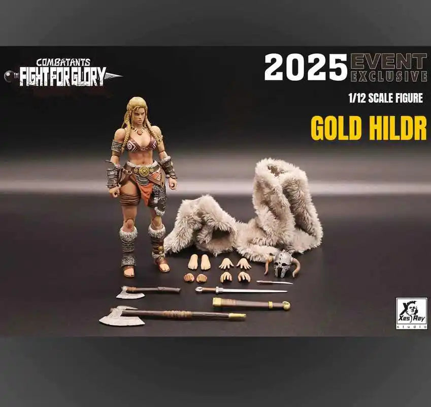 2025 Xesray Fight For Glory 1/12 Action Figure Combatants Event Gold Hildr Anime Model Collectible Figure Ornaments In Stock