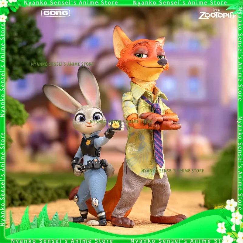 GONG & PoP Original Zootopia Judy Nick Set Cloth Action Figure Anime Model Trendy Toys Desktop Doll Collectibles In Stock