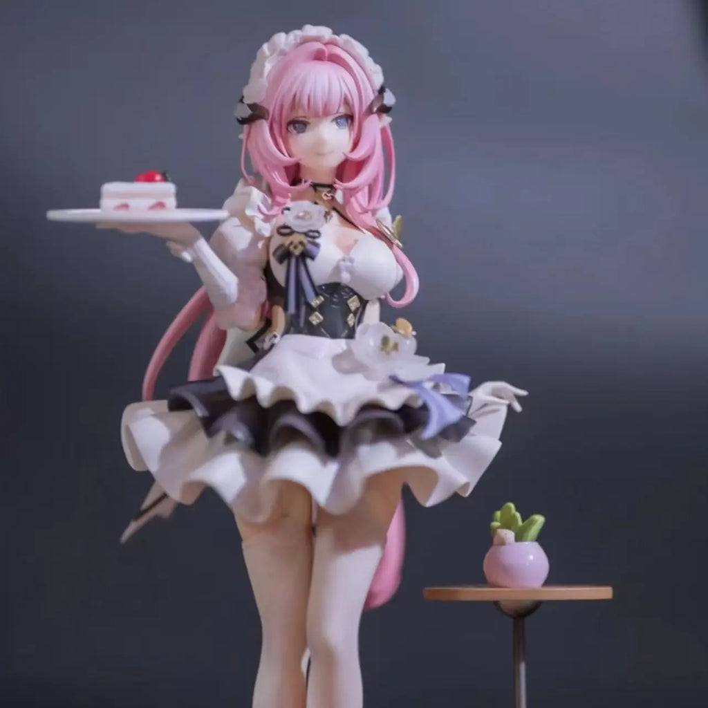 Alierxia Pink Sweetheart Maid Figure Collectible PVC Toy 240mm High Static Model for Birthday Gifts Coffee Serving Tray