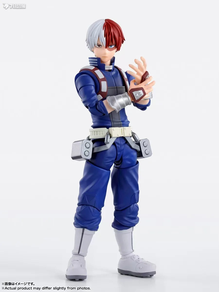 Fast Shipping Bandai Anime SHF My Hero Academia Midoriya Izuku Bakugou Katsuki Todoroki Shoto Original Model Toys Action Figure