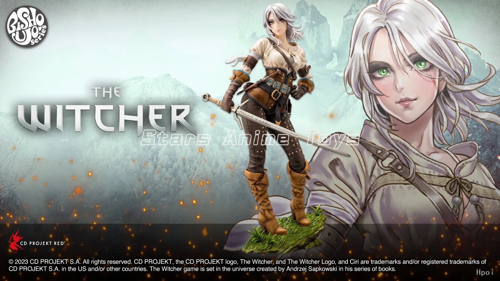Kotobukiya BISHOUJO STATUE The Witcher Cirilla Fiona Elen Riannon  1/7 Animation Figure Collection Ornaments Model Toys