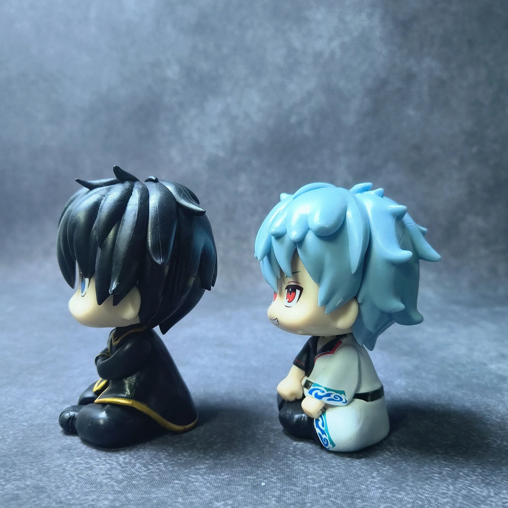 Anime Look Up Hijikata Toshiro Figures 10cm Gintama Sakata Gintoki Action Figures Q Version Cute Collection Ornament Toys Gifts