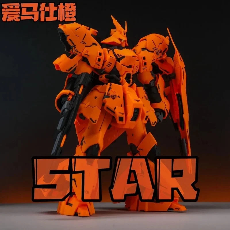 In-Stock RG 1/144 Sazabi HermèS Orange Assembly Posable Model Kit Action Figures Collecting Ornaments Plastic Models Toys Gifts