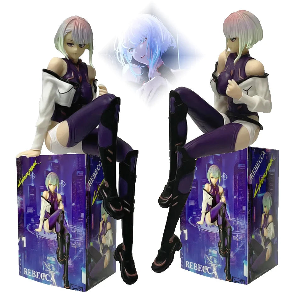 Winter New Arrival Cyberpunk Lucy 17cm Sitting Pose PVC Anime Figure Collectible Model Toy Kids Gift New Year Present