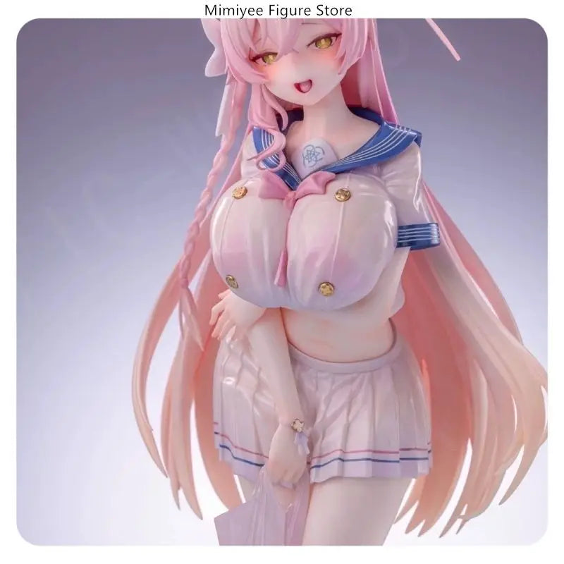 Blue Archive Urawa Hanako School Uniform 24cm Pink Hair Standing Pose Anime Figure Statue Desktop Decoration Gift