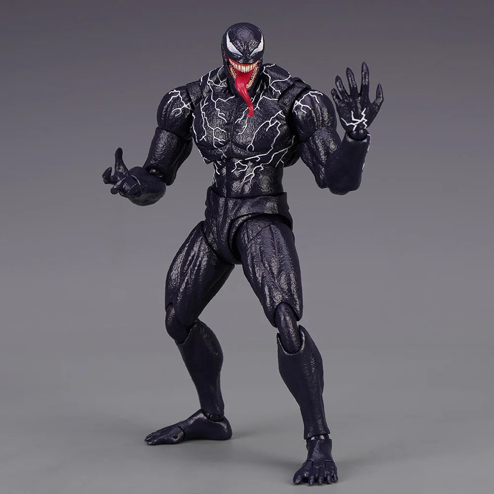 SHF Venom Red Venom Carnage Action Figure Joint Movable Toys Venom 2 Change Face Statue Model Doll Collectible Kids for Toy Gift
