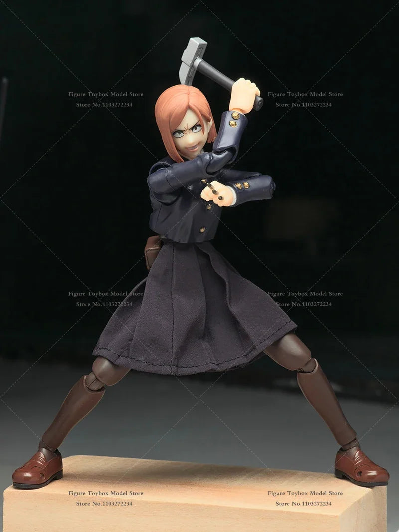 1/12 Kugisaki Nobara Anime Female Soldier Mini Skirt Toys Clothes Accessory For Jujutsu Kaisen 6inches Shf Figure Decoration