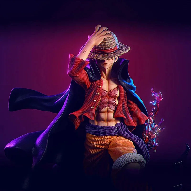 New One Piece Anime Figure Luffy Four Emperors Monkey D. Luffy Action Figurine 25cm PVC Collectible Model Doll Toys