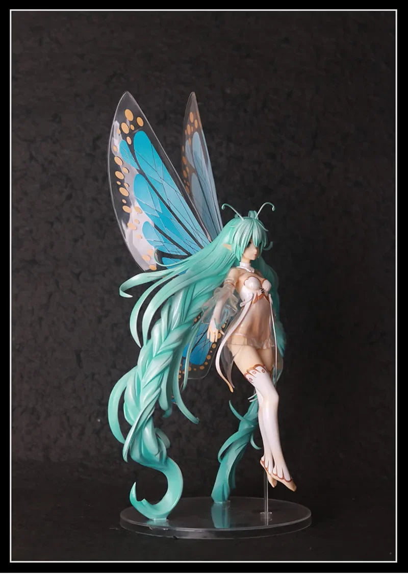Anime 33cm Hatsune Miku Butterfly Ji Series Quadratic Element Sexy Beautiful Young Girl Pvc Model Toys Collect Ornaments Gifts