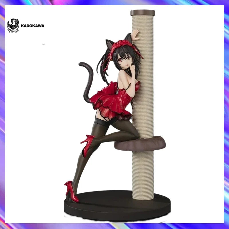 Original in Stock KADOKAWA KDcolle DATE A LIVE Kurumi Tokisaki Red Cat 1/7 Figures Model Toy Gift Collection Ornament