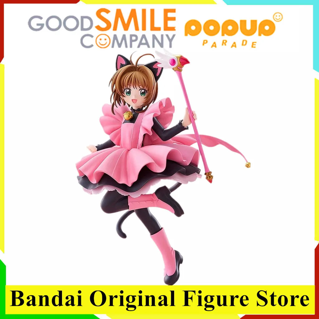 Original POP UP PARADE Cardcaptor Sakura Clow Card Arc Sakura Kinomoto Black Cat Costume Ver. L Size PVC Model Action Figure Toy