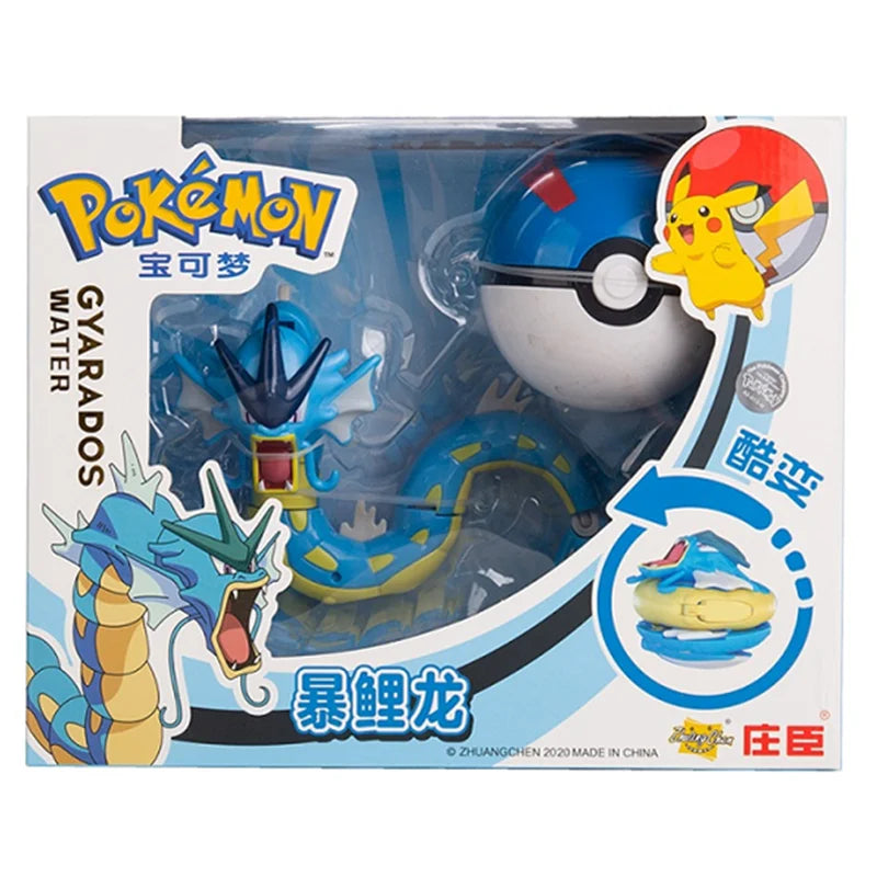 18 Styles Pokemon Anime Deformation Figures Pikachu Eevee Mewtwo Greninja  Pokeball Figure Pet Action Model Toys Childrens Gifts
