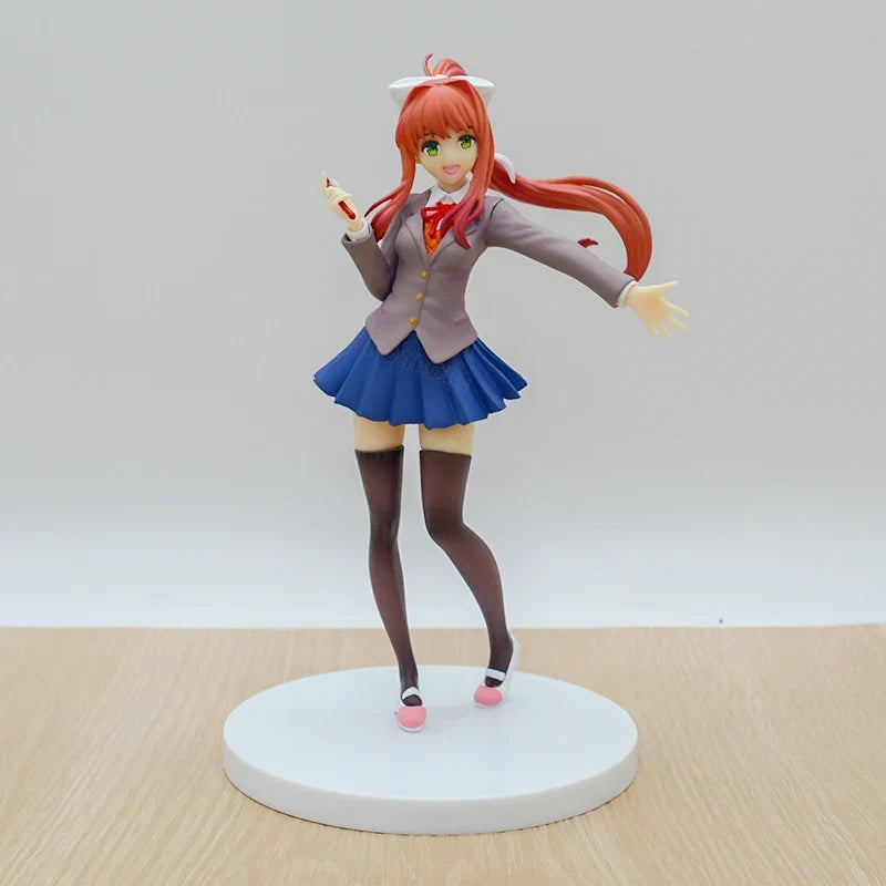 Monika White Dress Anime Girl Figure Pop Up Parade Literature Club! Sayori Action Figure Natsuki/Yuri Figurine Model Doll Toys
