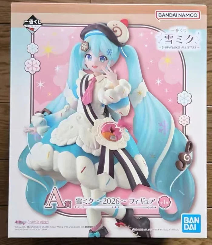 BANDAI Original Ichiban Kuji SNOW MIKU ALL STARS 2026 Action Figures Model Hobbies Collectible Desktop Decoration Boy Gift