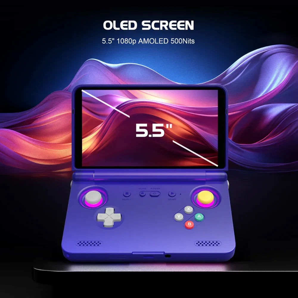 Retroid Pocket Flip 2 Handheld Game Console 5.5Inch AMOLED Screen SD865 RP Flip2 8GB 128GB Android System 5000mAh Wifi6