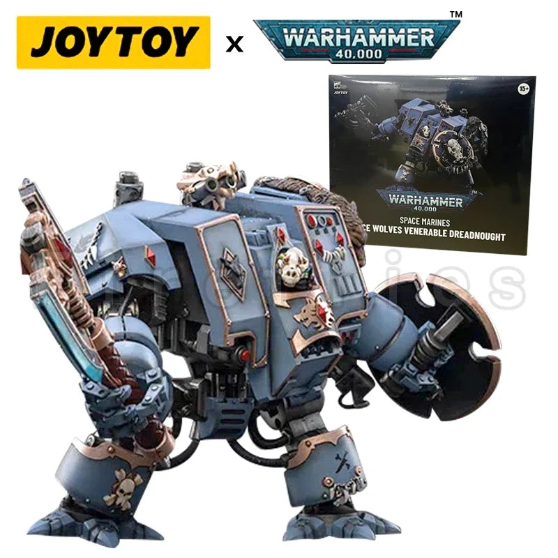 1/18 JOYTOY Action Figure Mecha 40K Space Wolves Venerable Dreadnought Brother Hvor Anime Model Toy