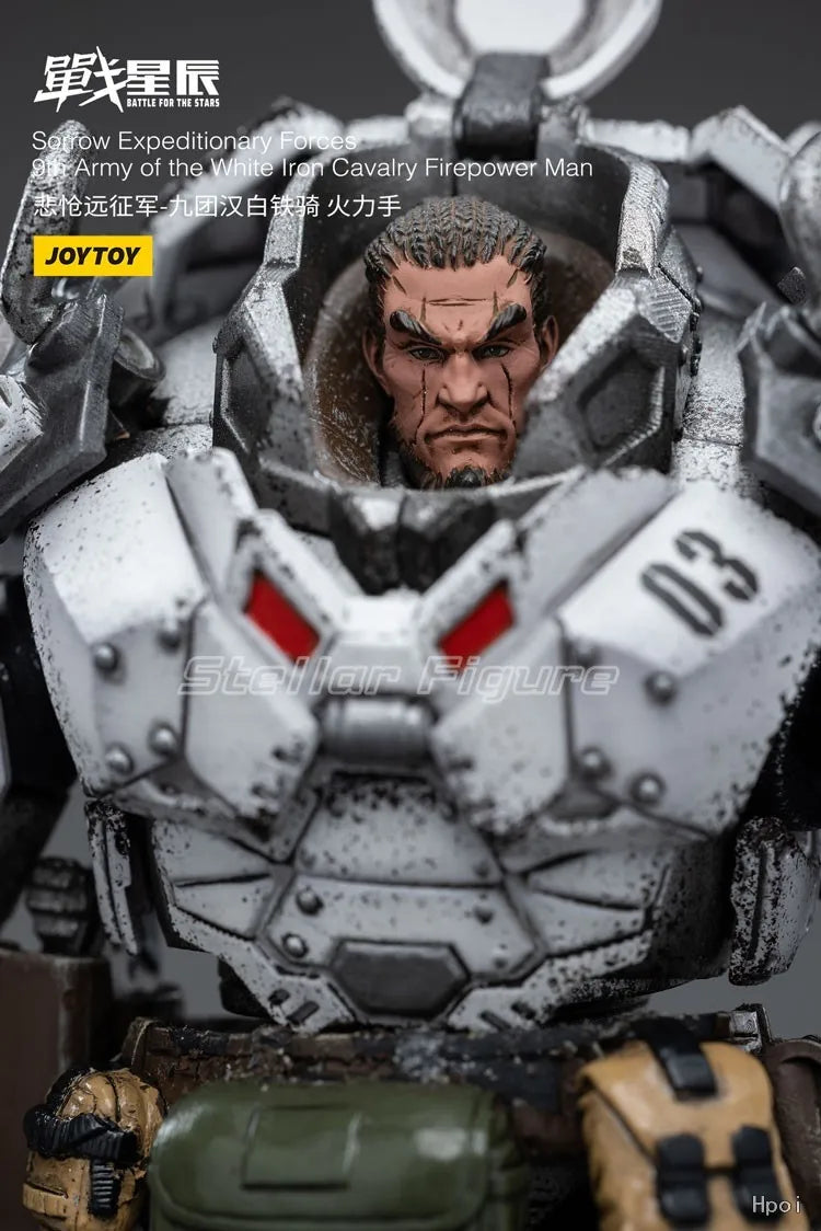 【SF】JOYTOY 1/18 Action Figure BATTLE FOR THE STARS Sorrow Expeditionary Forces-9th Army of The White Iron Cavalry Firepower Man