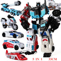 New 5 IN 1 BPF G1 Cool 33CM Devastator Transformation Toys Anime Action Figure Robot Dinosaur Model Boy Kids Gift