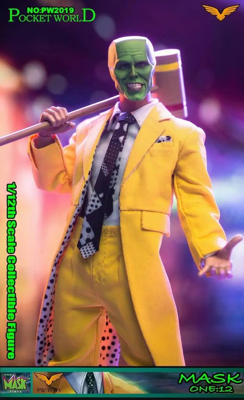 New In Stock Pt-Sp35 1/12 Scale Male Soldier Mask Man Jim Carrey Model 6 Inch Full Set Action Figure Physical Doll Gift Toy