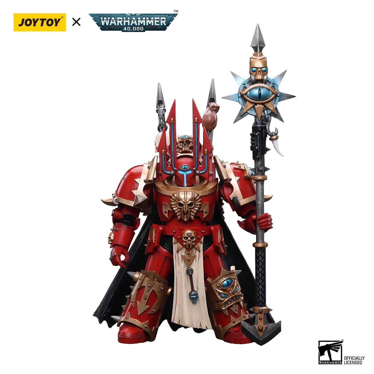IN STOCK JOYTOY Warhammer 40k 1/18  ChaosSpace Marines Crimson Slaughter Sorcerer Lord in Terminator Armour Mecha Model