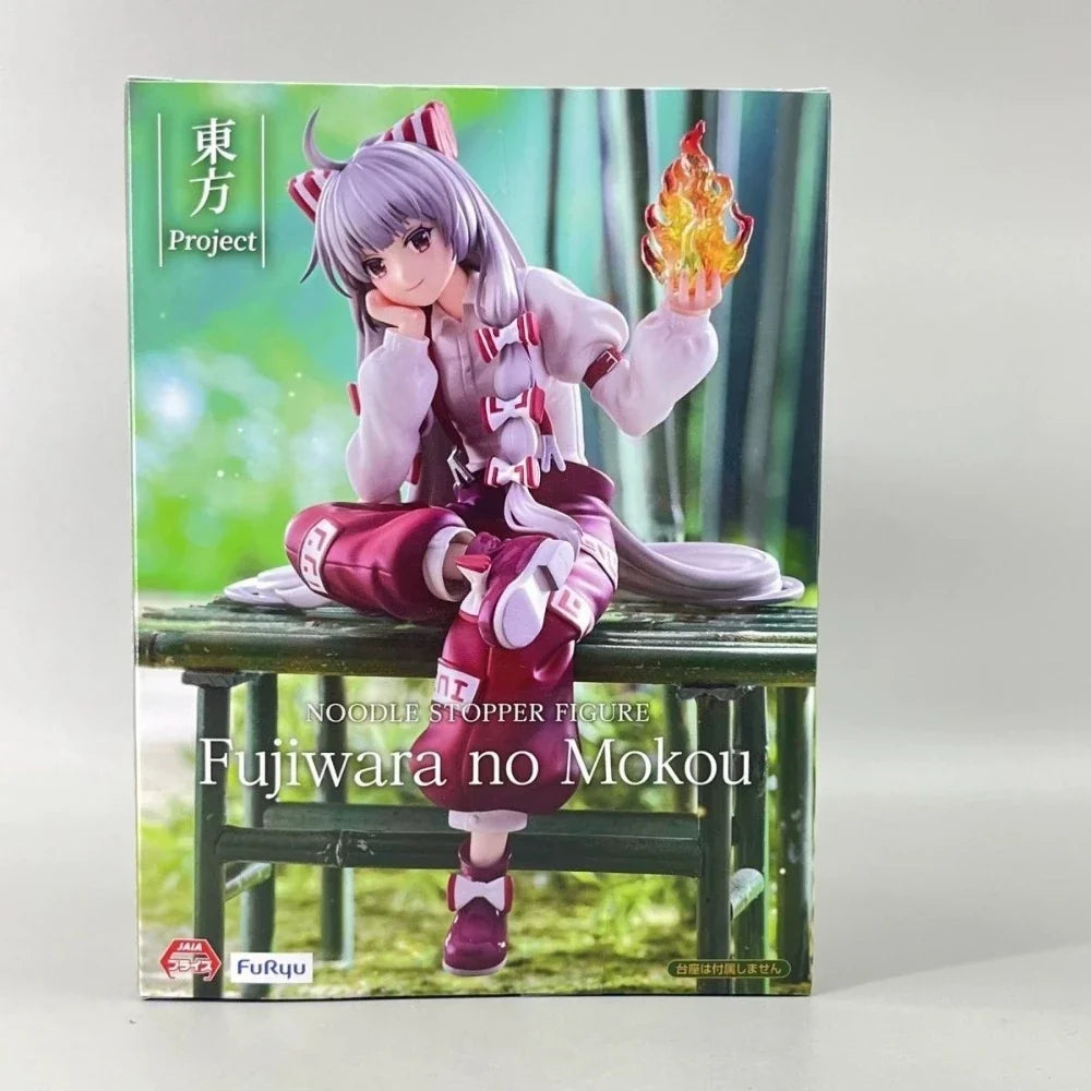 In Stock FuRyu Original Genuine Anime Touhou Project Huziwara No Mokou Noodle Stopper Figure 15cm Collections Model Toys Gift