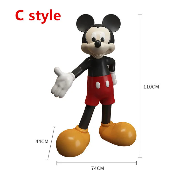 Disney 110cm Big size Posture Mickey Mouse Resin Action Figure Collection model Home decorations Ornaments toys kids best gift