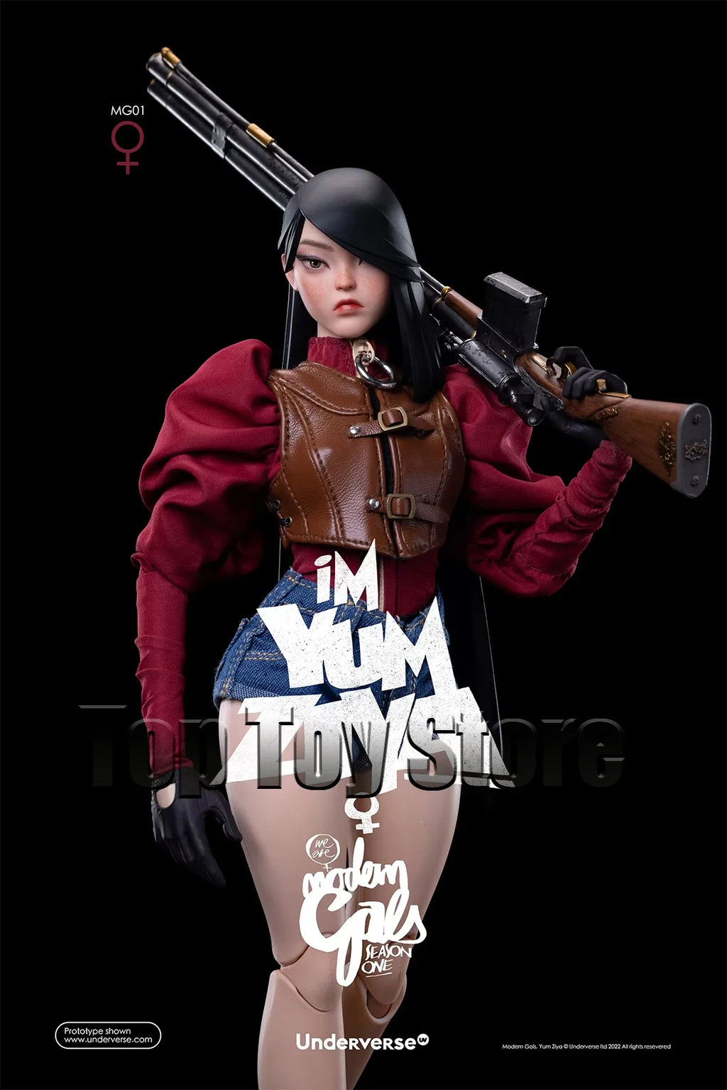 Underverse MODERN GALS Series YUM ZIYA 1/6 Collection Action Figure 30CM Full Set Collectible Model Toys Gift