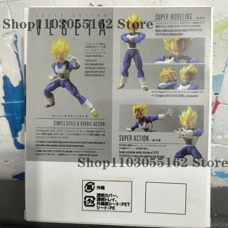 Bandai Dragon Ball Z S.H.Figuarts Super Saiyan Vegeta Action Figure DBZ Toys  Model Toys Gift Room Ornament