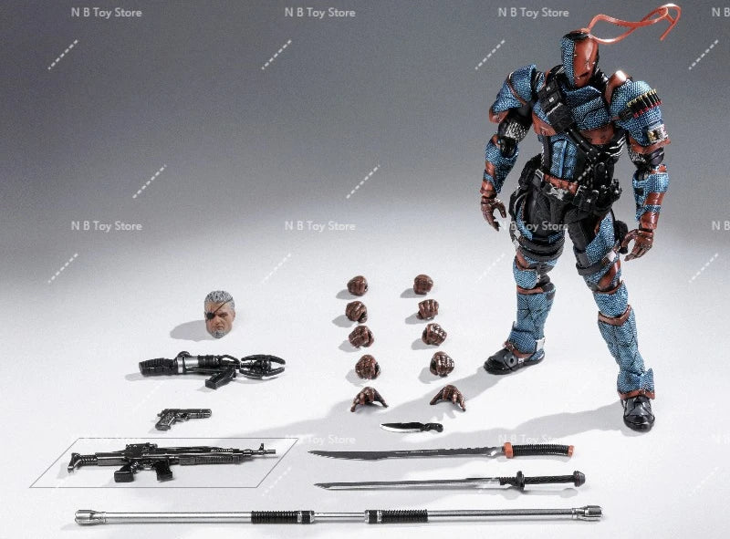LPZZ ROUNO CUEURE DC002 1/12 Deathstroke Arkham Knight Finished Module Movable Batman Collectible Model Action Anime Figure Toy