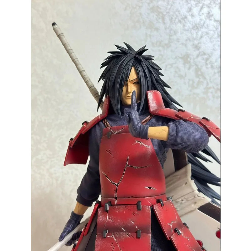 36cm Cartoon Figure Uchiha Madara Standing Posture Luminable Collect Model Pvc Desktop Ornament Decorations Holiday Gifts Toys