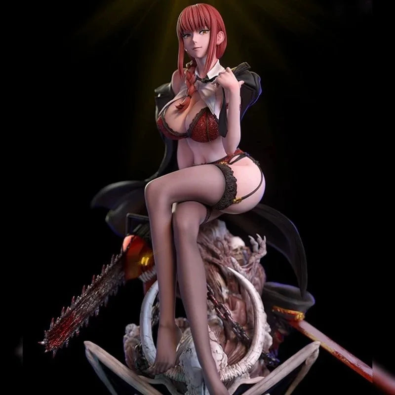 50cm Chainsaw Man Gk Makima Chainsaw Man Dominating Demon Miss Makima Statue Model Boxed Collection Figurine Player Gift