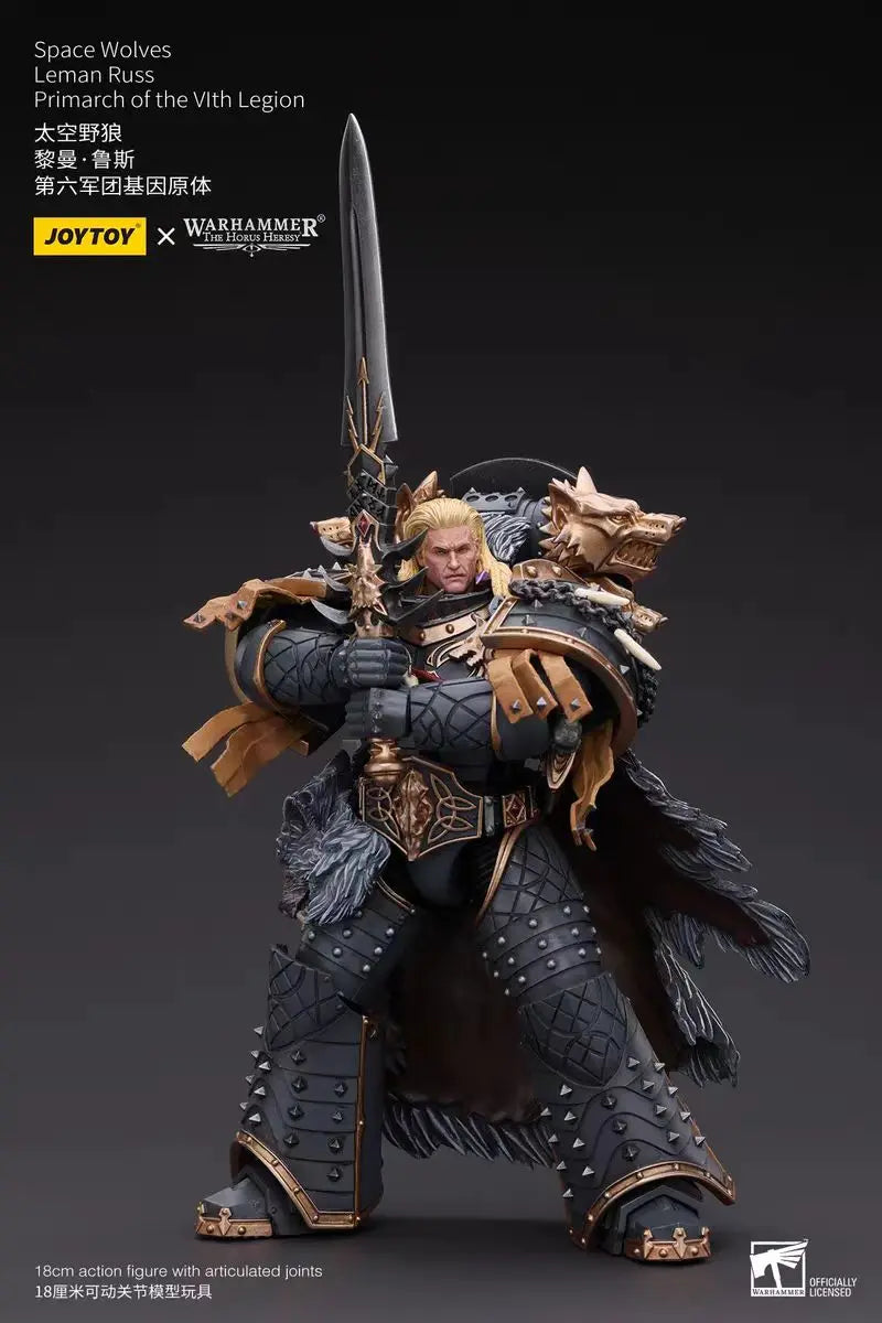 【In Stock】JOYTOY Warhammer 40K Space Wolves Leman Russ Primarch of The Vlth Legion 1/18 Action Figure
