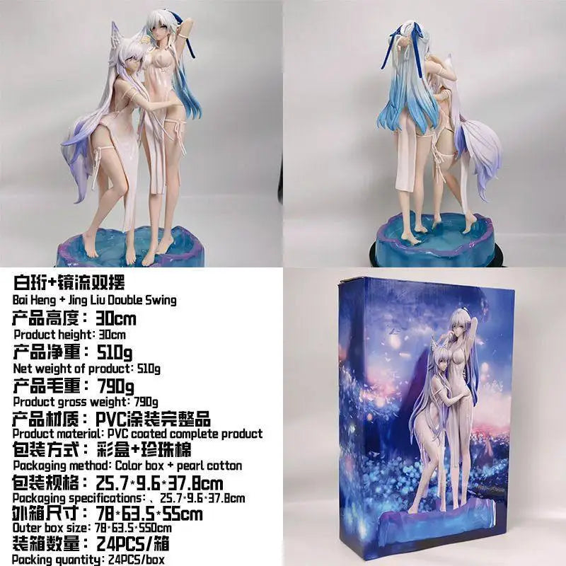 1/6 Scale Jingliu And Baiheng Hakimi Story Version Double Swing Anime Game Action Figure Statue Gift For Anime Fans Collectors