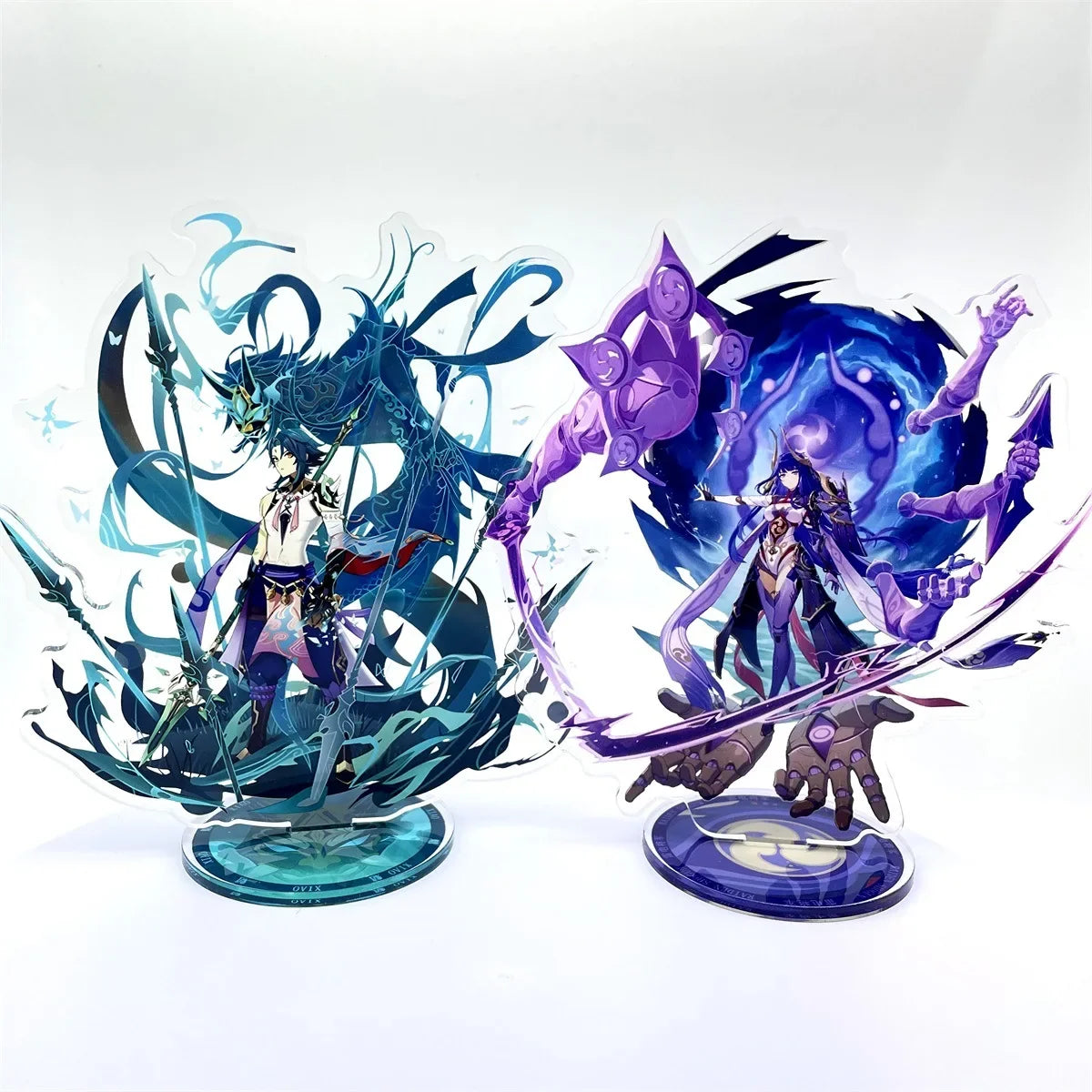 Anime Figure Genshin Impact Furina Arlecchino Xiao Yae Miko Yelan Acrylic Stand Model Plate Desk Decor Standing Sign Fans Gift