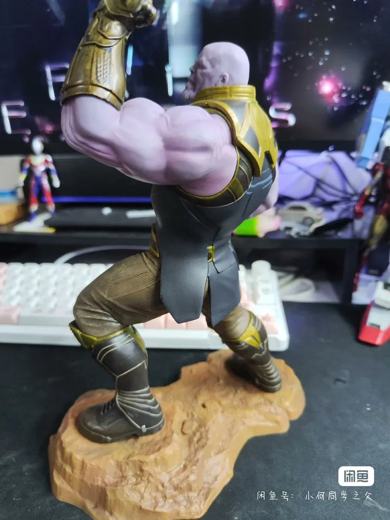 Movie The Avengers Thanos Scene Handmade Model Of The Destruction Scene Marvel Hero Decoration Statue Figures Toy Gift