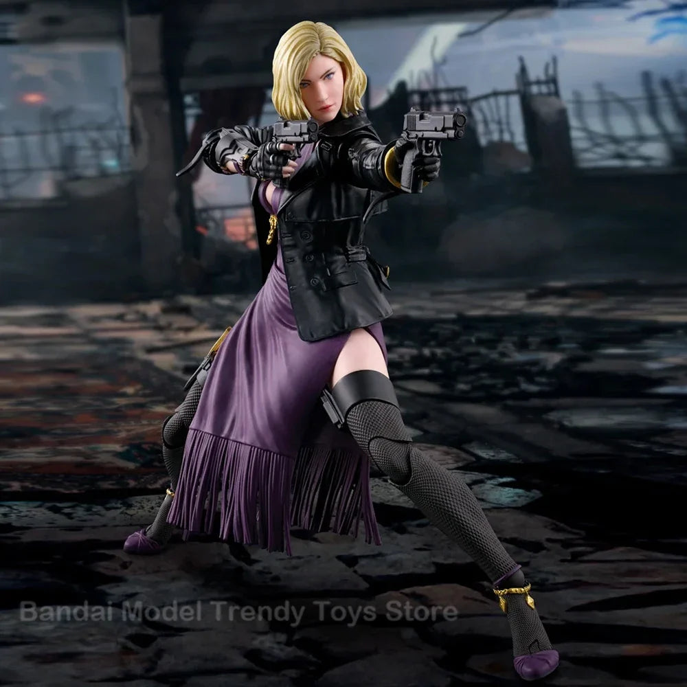 In Stock BANDAI SHF TEKKEN 8 Game Nina Williams Action Figure Model Kit Original Toys Ornaments Gifts Collecting hobbies
