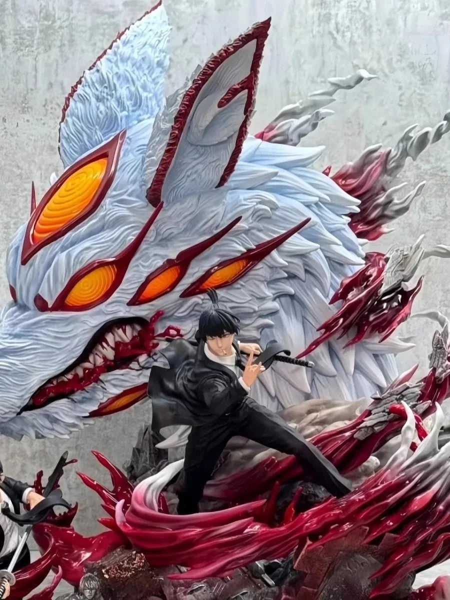 Reverse Blade Early Autumn  Saw Man Anime Sculpture Model GK Collectible Figure Trendy Plaything Scene Decoration