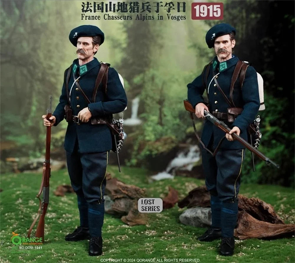QORANGE QOTOYS QOM-1041 The French Soldier Doll Mountain 1915 Full Set Moveable Action Figure Gift For Fans Collect 1/6